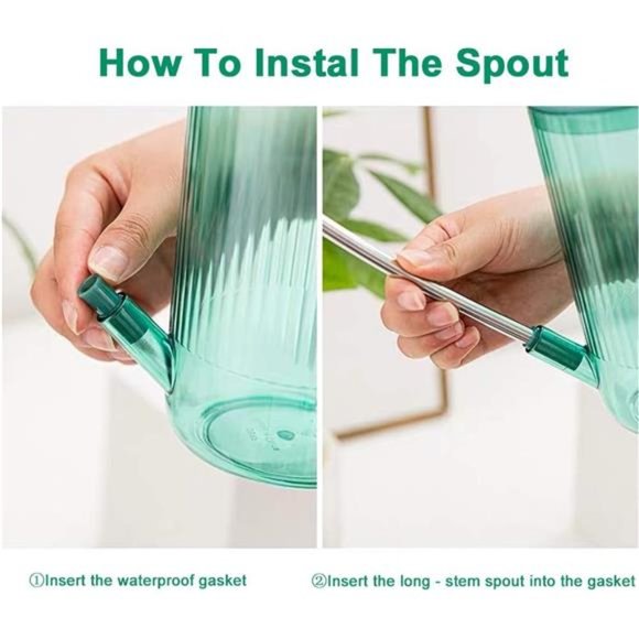 Small Watering Can w/ Long Spout for Flowers, Succulents 34oz - Picture 4 of 7